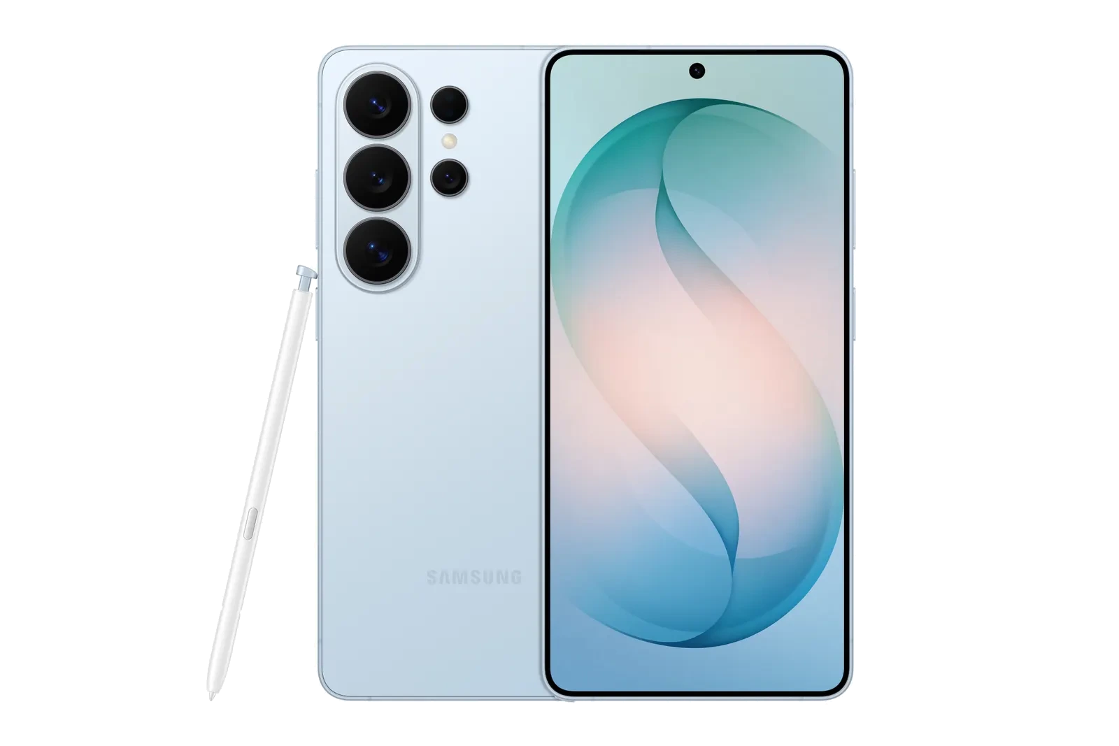 Galaxy S26 Ultra спереди и сзади со стилусом S Pen